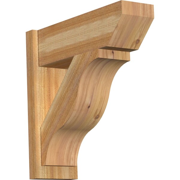 Ekena Millwork Funston Slat Rough Sawn Outlooker, Western Red Cedar, 8"W x 24"D x 24"H OUT08X24X24FST06RWR - main